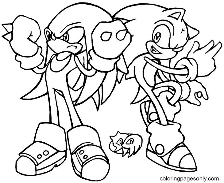 Çocuklar İçin Sonic Boyama Sayfaları 