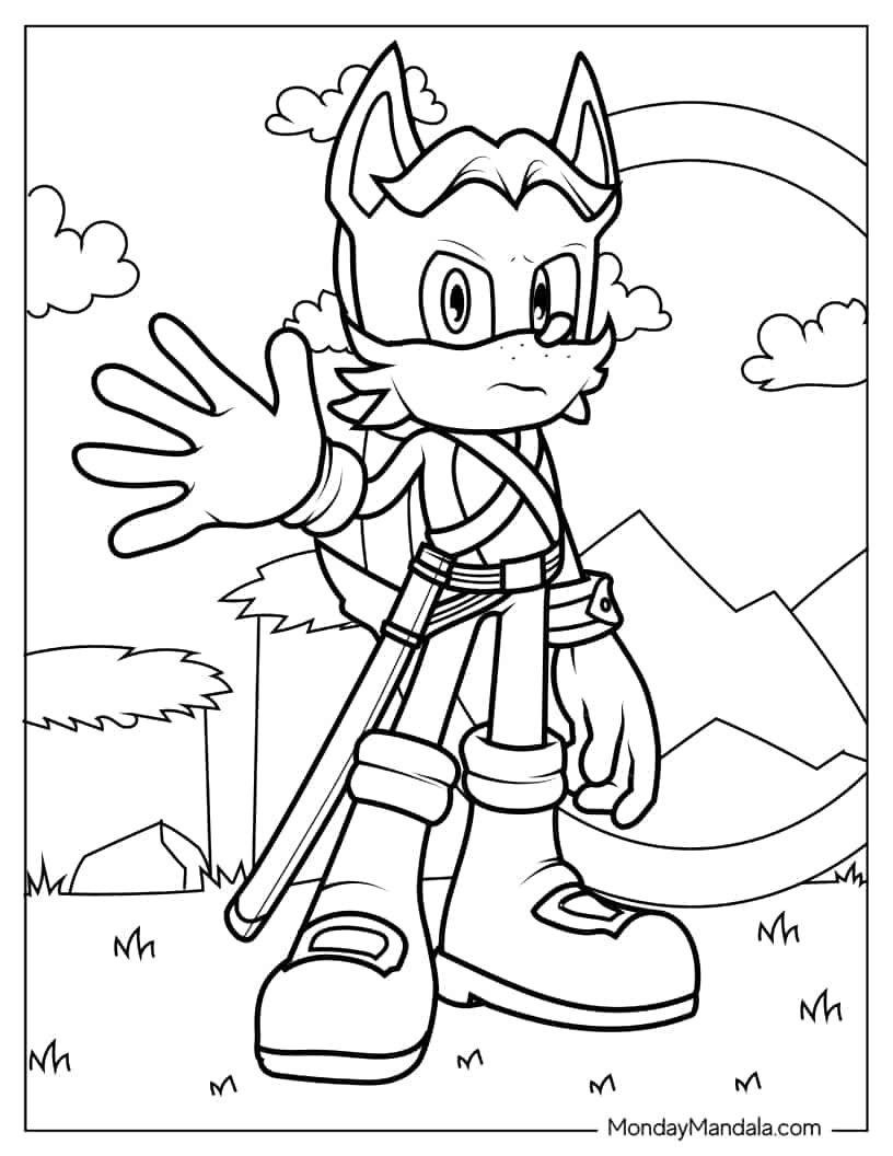Çocuklar İçin Sonic Boyama Sayfaları 