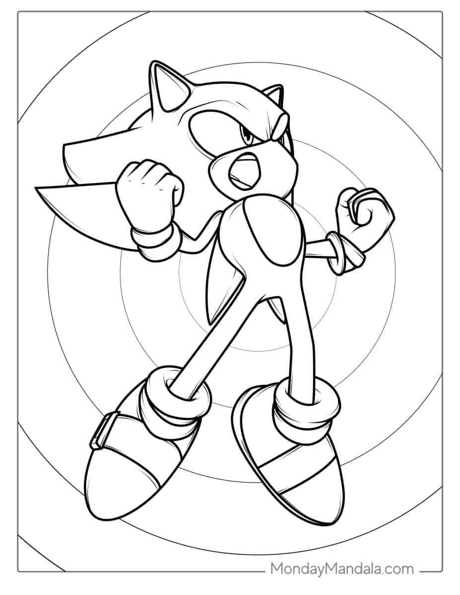 Çocuklar İçin Sonic Boyama Sayfaları 