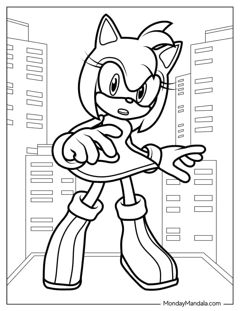 Çocuklar İçin Sonic Boyama Sayfaları 