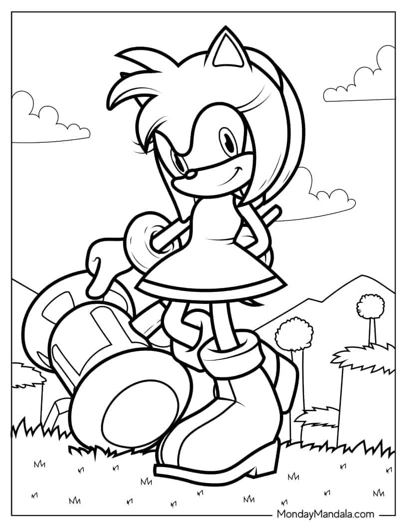Çocuklar İçin Sonic Boyama Sayfaları 