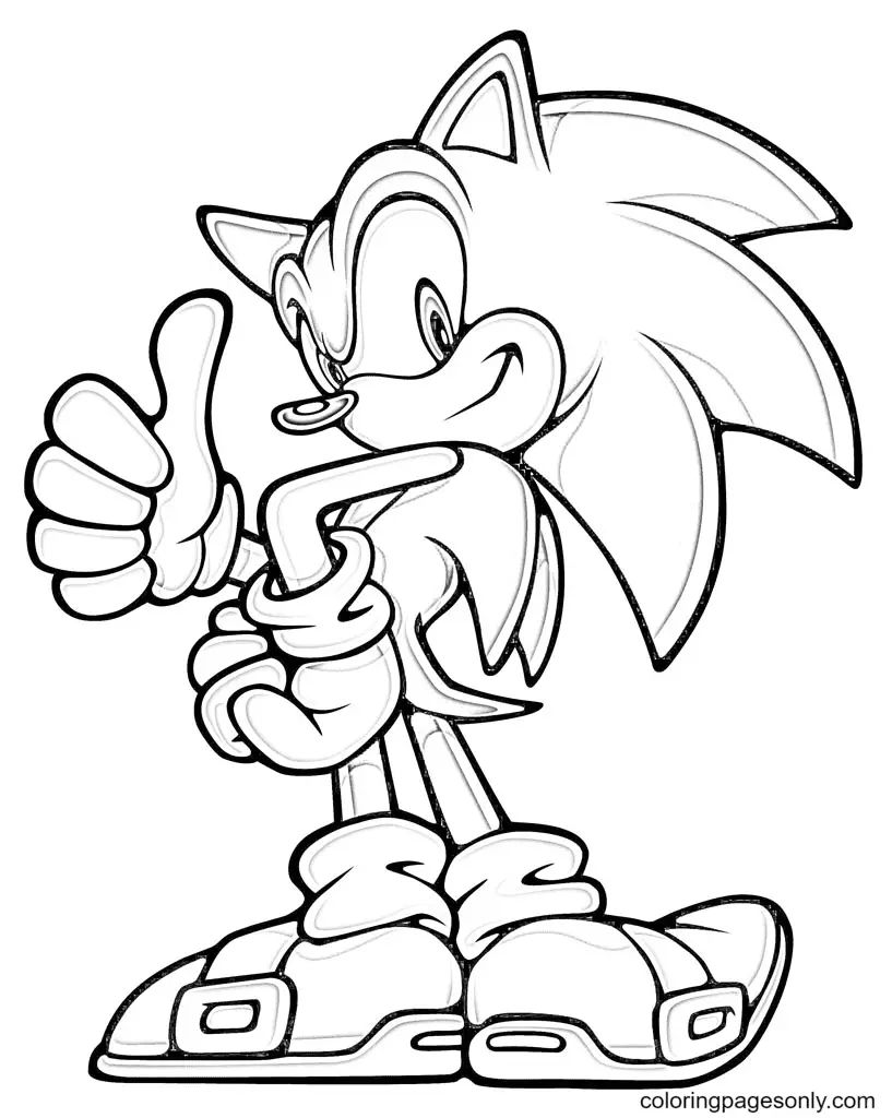 Çocuklar İçin Sonic Boyama Sayfaları 