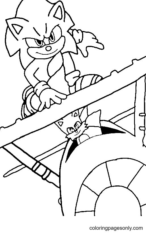 Çocuklar İçin Sonic Boyama Sayfaları 