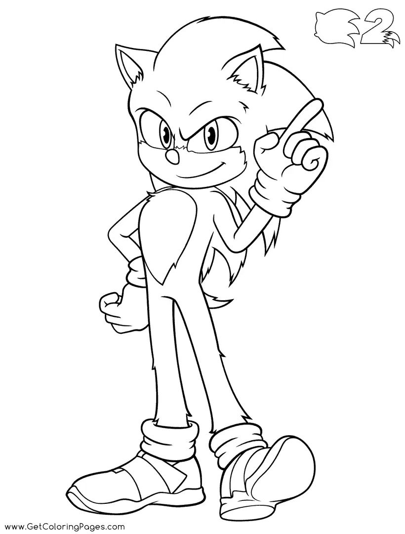 Çocuklar İçin Sonic Boyama Sayfaları 
