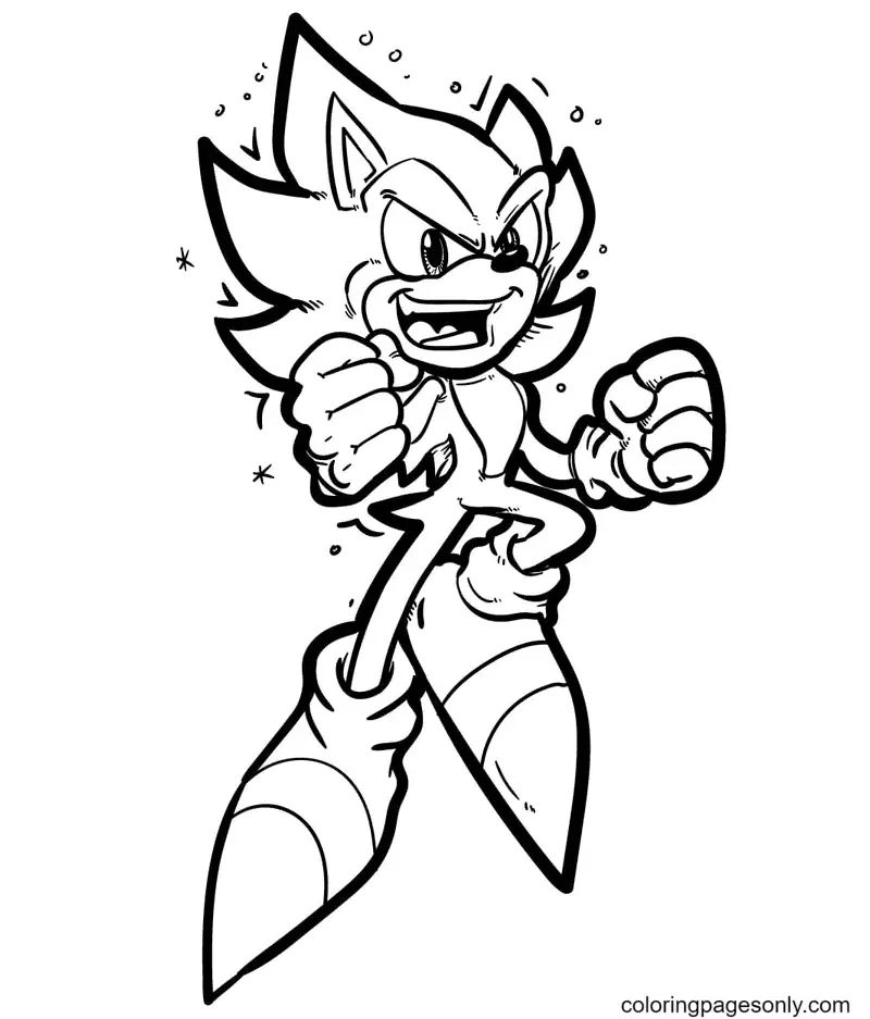 Çocuklar İçin Sonic Boyama Sayfaları 