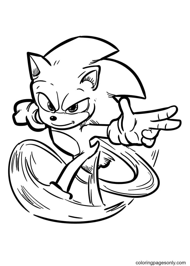 Çocuklar İçin Sonic Boyama Sayfaları 
