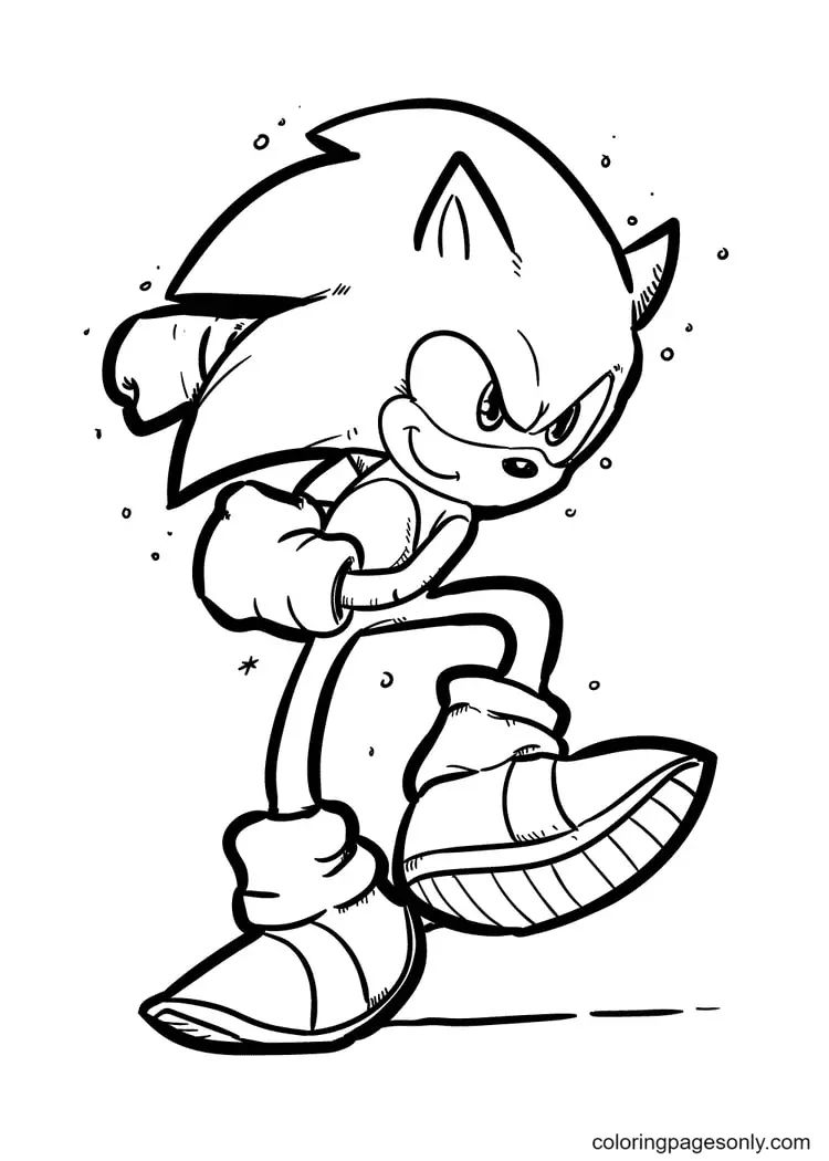 Çocuklar İçin Sonic Boyama Sayfaları 