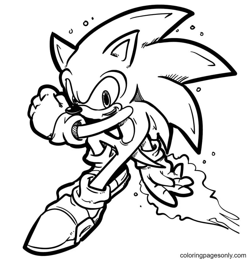 Çocuklar İçin Sonic Boyama Sayfaları 
