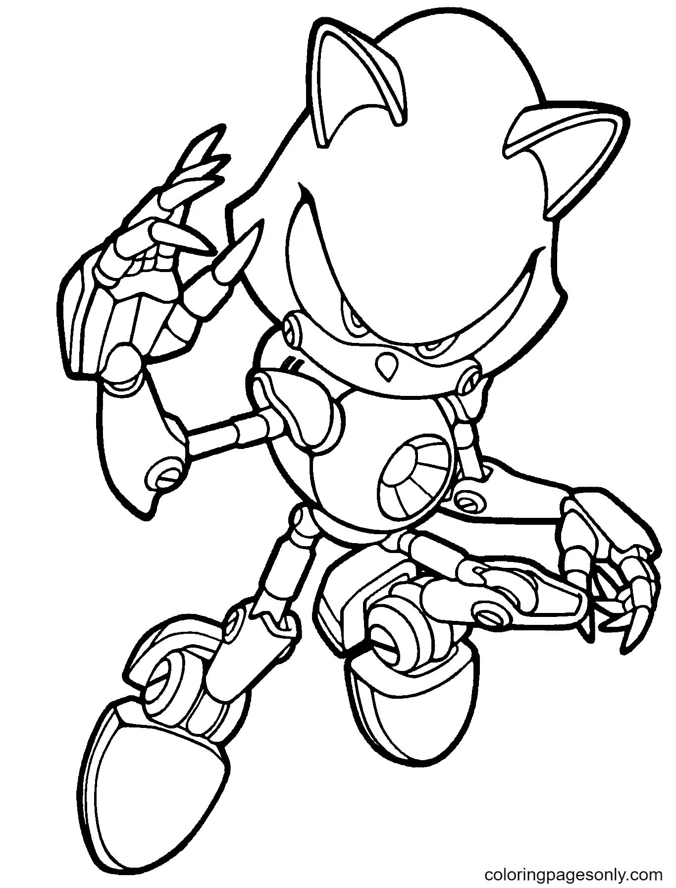 Çocuklar İçin Sonic Boyama Sayfaları 