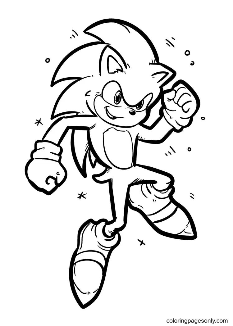 Çocuklar İçin Sonic Boyama Sayfaları 