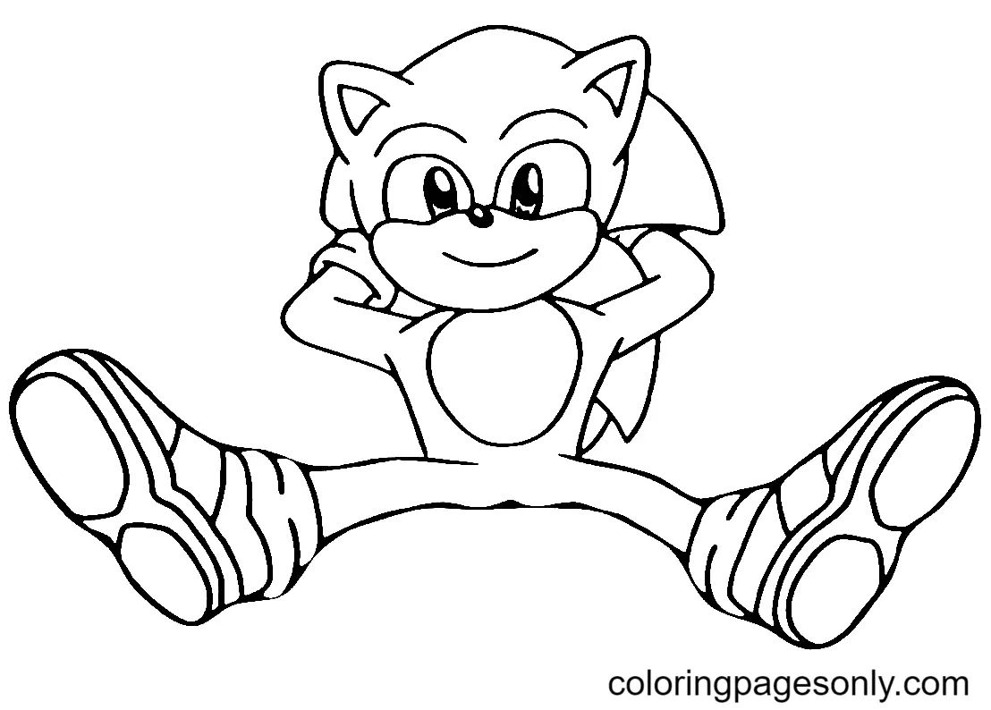 Çocuklar İçin Sonic Boyama Sayfaları 