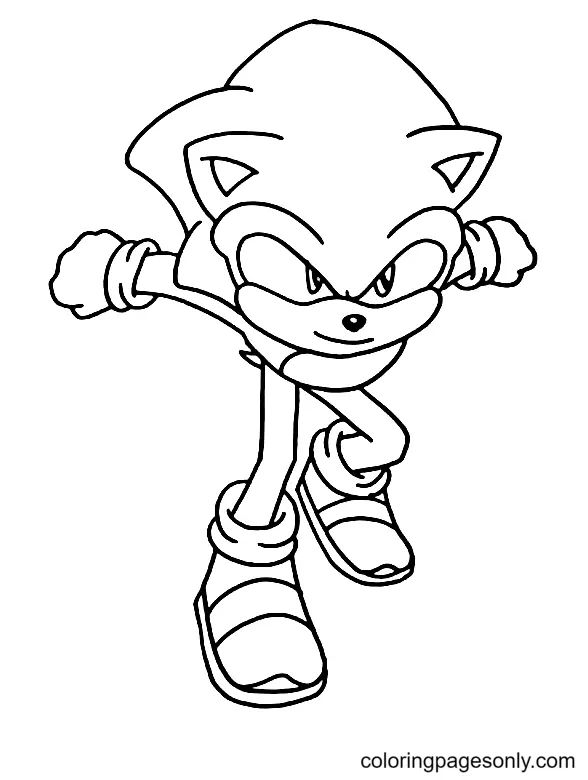 Çocuklar İçin Sonic Boyama Sayfaları 