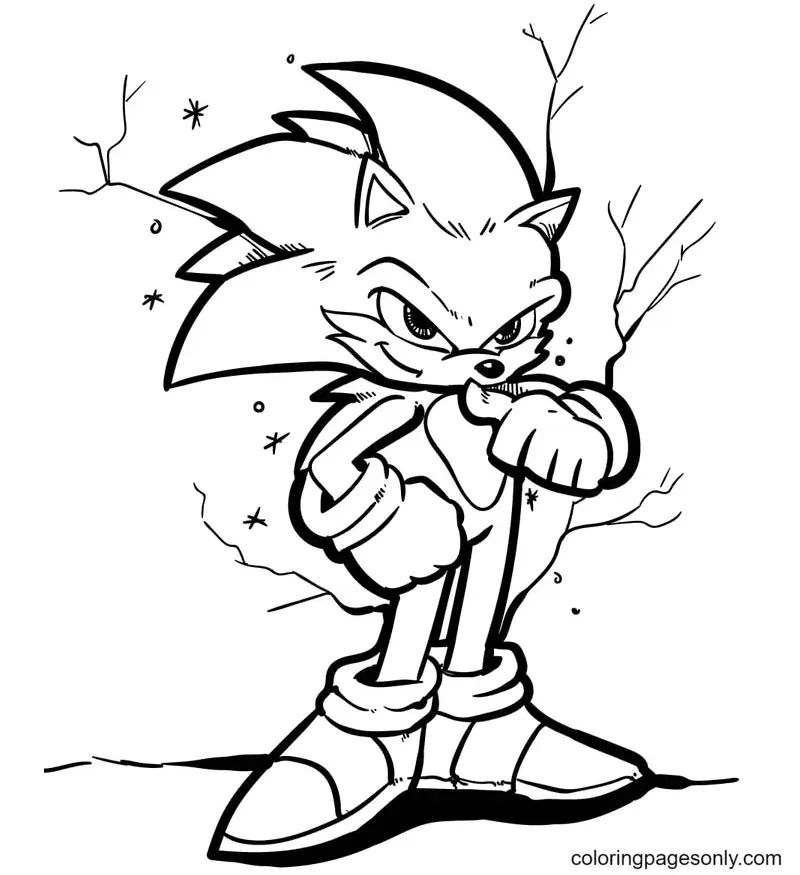 Çocuklar İçin Sonic Boyama Sayfaları 