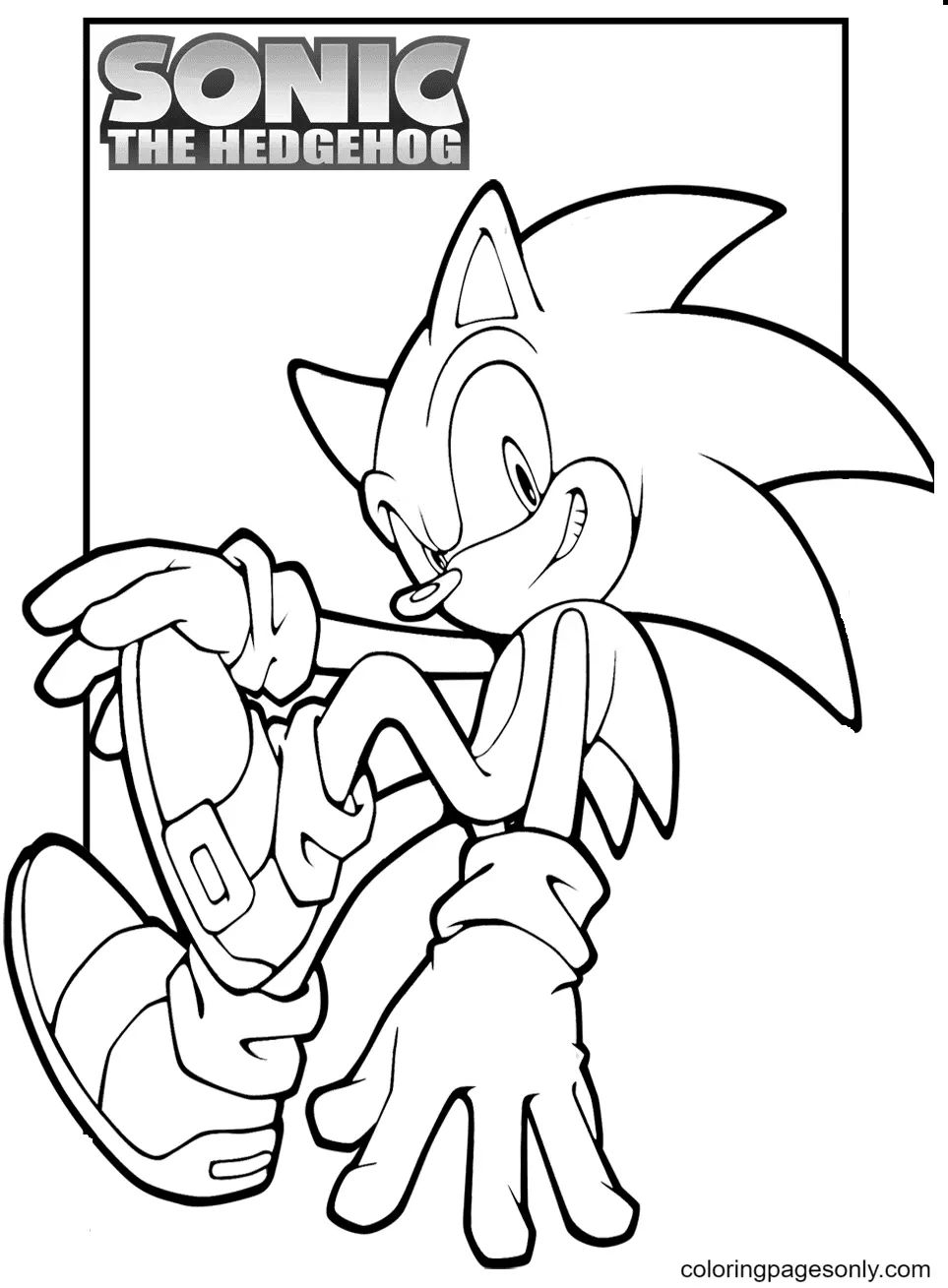 Çocuklar İçin Sonic Boyama Sayfaları 