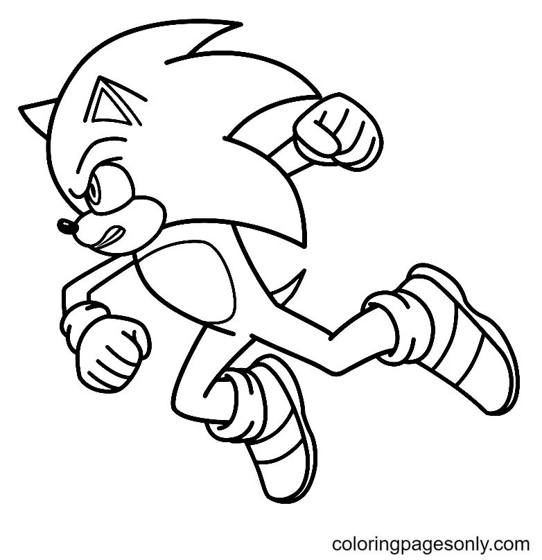 Çocuklar İçin Sonic Boyama Sayfaları 