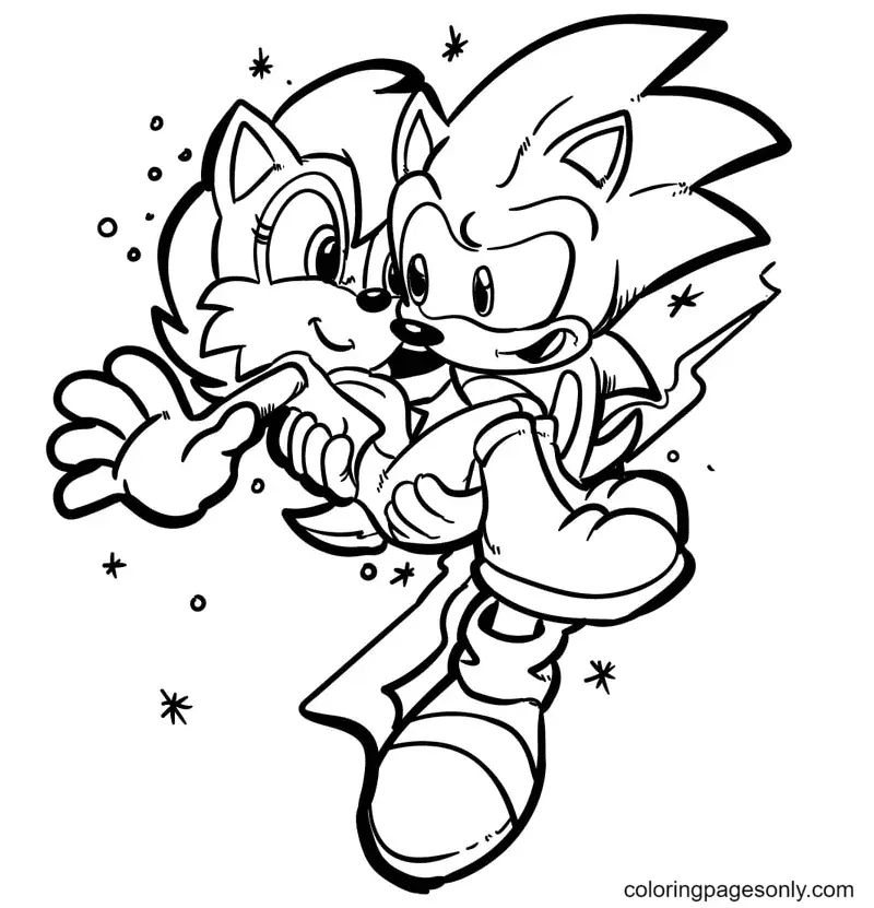 Çocuklar İçin Sonic Boyama Sayfaları 