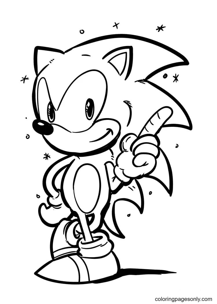 Çocuklar İçin Sonic Boyama Sayfaları 