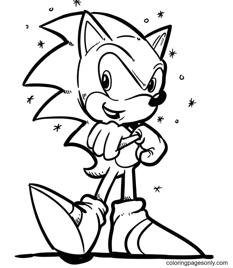 Çocuklar İçin Sonic Boyama Sayfaları 