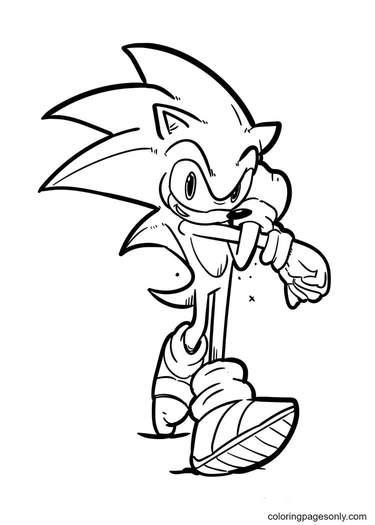 Çocuklar İçin Sonic Boyama Sayfaları 