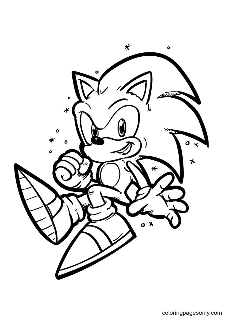 Çocuklar İçin Sonic Boyama Sayfaları 