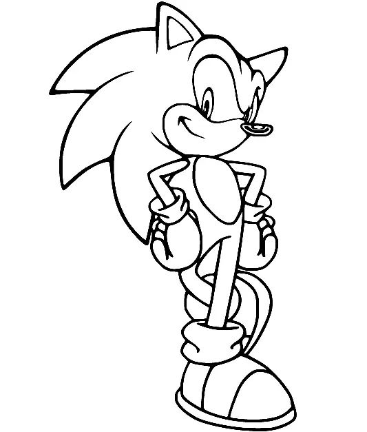 Çocuklar İçin Sonic Boyama Sayfaları 