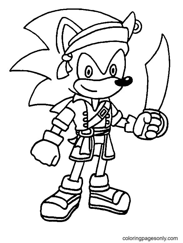Çocuklar İçin Sonic Boyama Sayfaları 