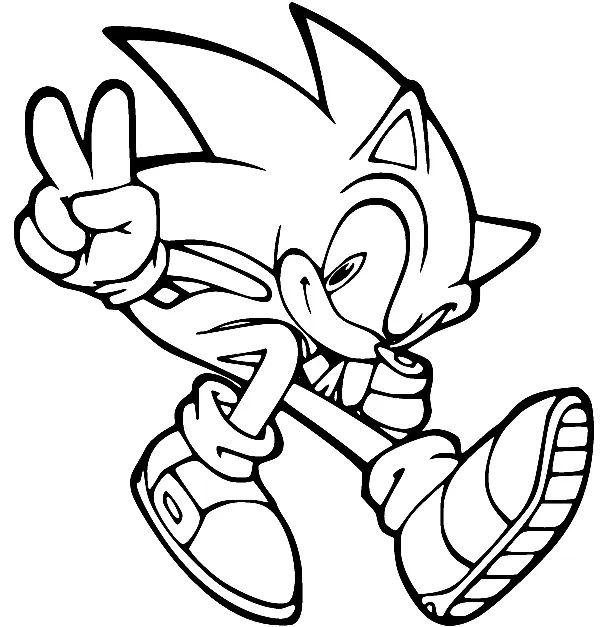 Çocuklar İçin Sonic Boyama Sayfaları 
