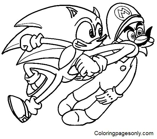Çocuklar İçin Sonic Boyama Sayfaları 