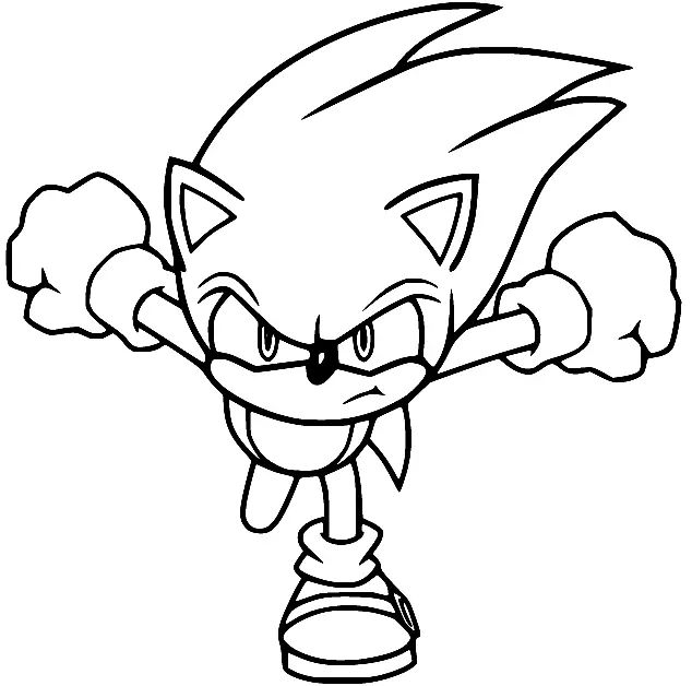 Çocuklar İçin Sonic Boyama Sayfaları 