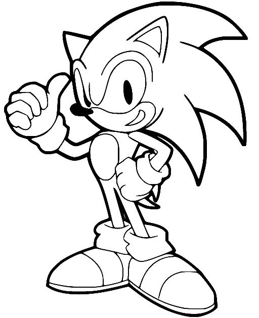 Çocuklar İçin Sonic Boyama Sayfaları 