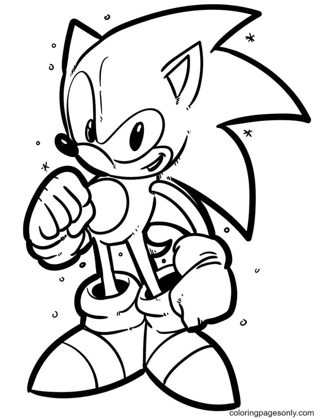 Çocuklar İçin Sonic Boyama Sayfaları 
