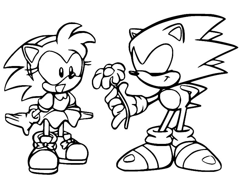 Çocuklar İçin Sonic Boyama Sayfaları 