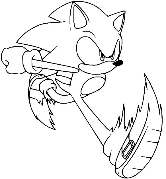 Çocuklar İçin Sonic Boyama Sayfaları 