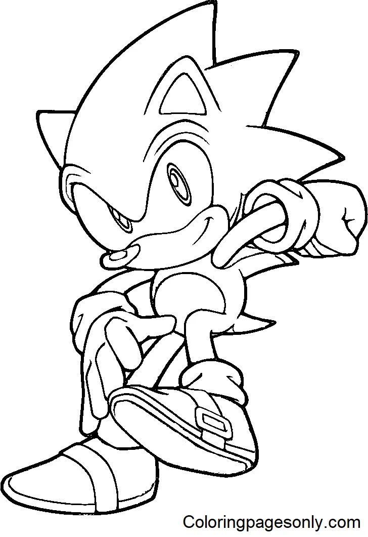 Çocuklar İçin Sonic Boyama Sayfaları 