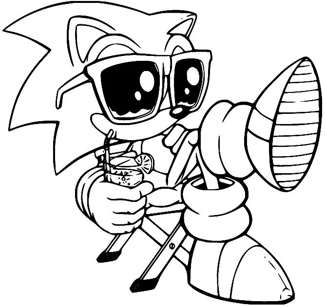 Çocuklar İçin Sonic Boyama Sayfaları 