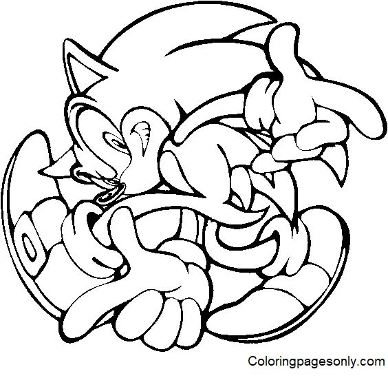 Çocuklar İçin Sonic Boyama Sayfaları 