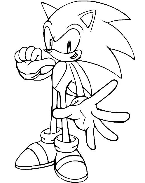 Çocuklar İçin Sonic Boyama Sayfaları 