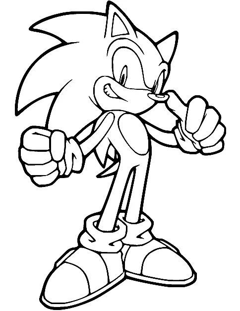 Çocuklar İçin Sonic Boyama Sayfaları 