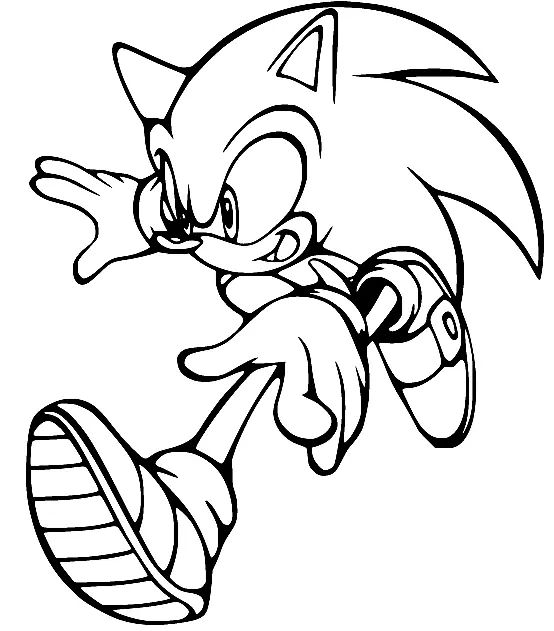 Çocuklar İçin Sonic Boyama Sayfaları 