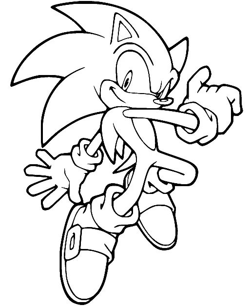 Çocuklar İçin Sonic Boyama Sayfaları 