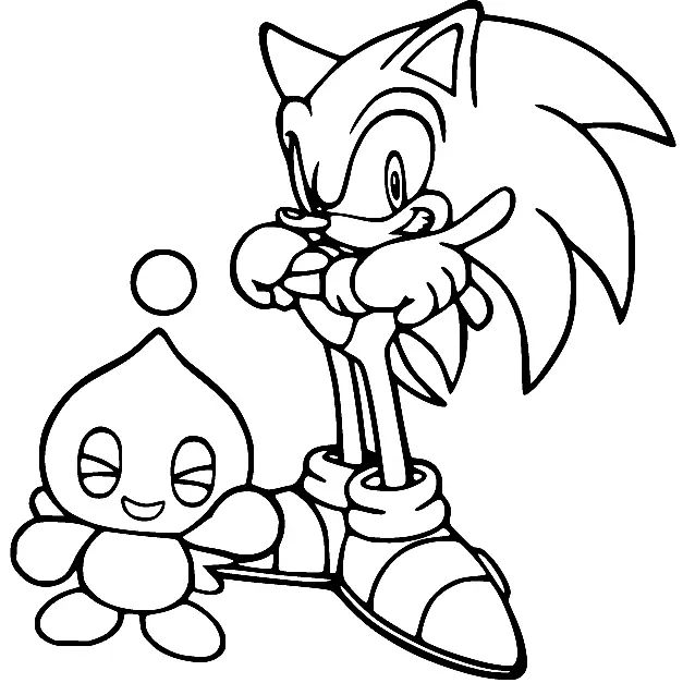 Çocuklar İçin Sonic Boyama Sayfaları 