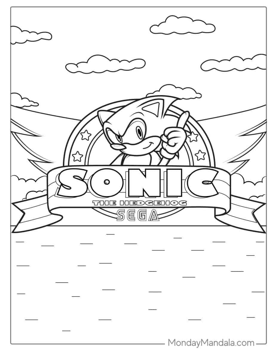 Çocuklar İçin Sonic Boyama Sayfaları 
