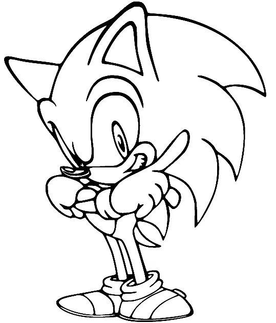 Çocuklar İçin Sonic Boyama Sayfaları 