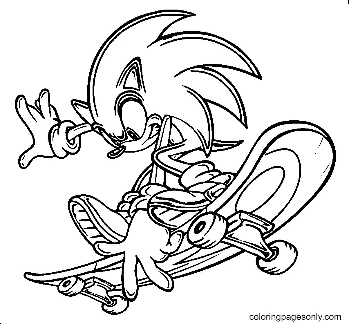Çocuklar İçin Sonic Boyama Sayfaları 