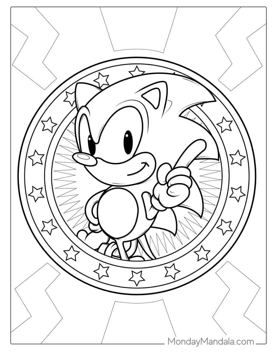 Çocuklar İçin Sonic Boyama Sayfaları 