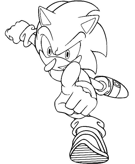 Çocuklar İçin Sonic Boyama Sayfaları 