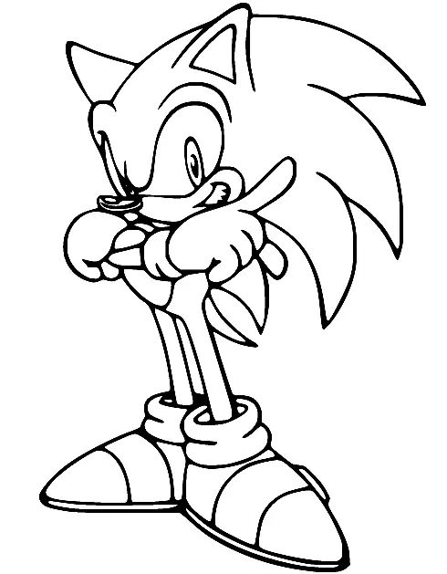 Çocuklar İçin Sonic Boyama Sayfaları 