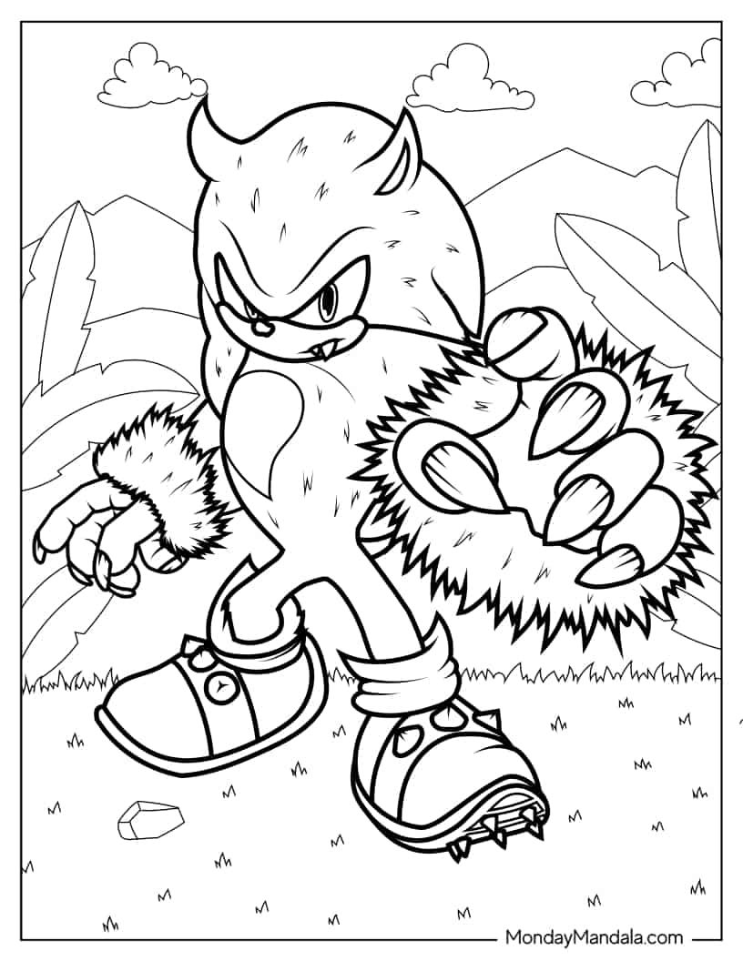 Çocuklar İçin Sonic Boyama Sayfaları 