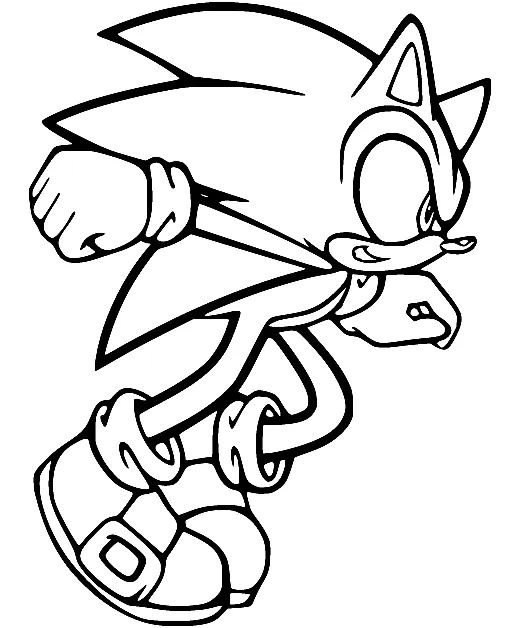 Çocuklar İçin Sonic Boyama Sayfaları 