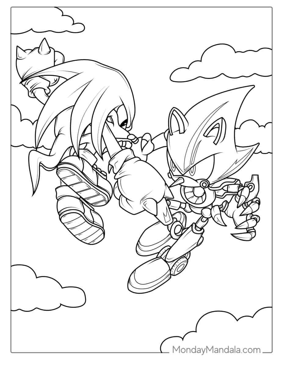 Çocuklar İçin Sonic Boyama Sayfaları 